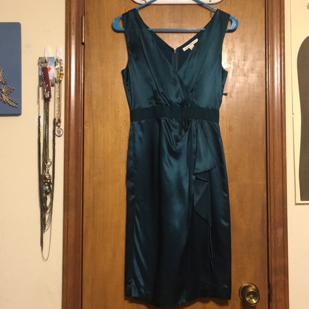 Shiny emerald Banana Republic dress